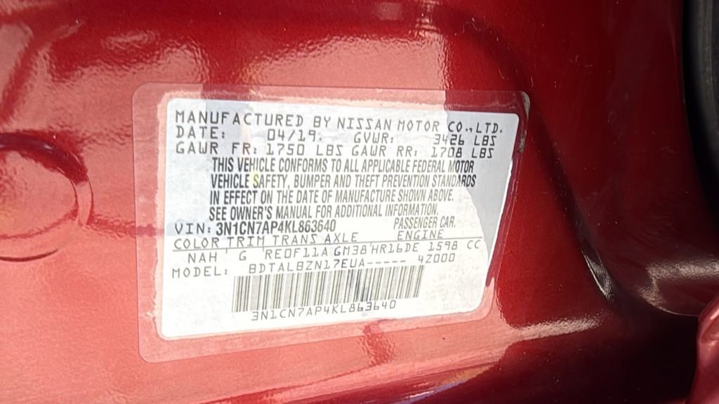 Used 2019 Nissan Versa SV image 34