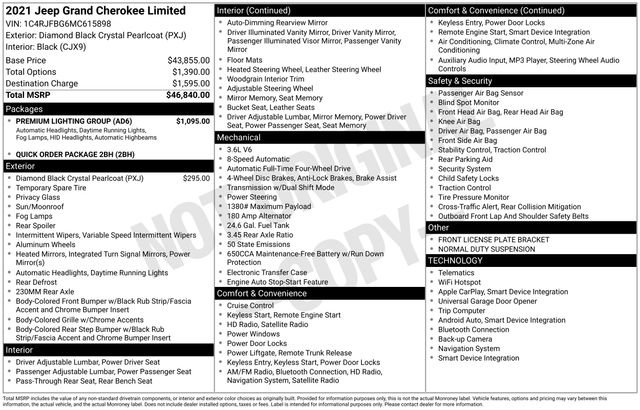 Used 2021 Jeep Grand Cherokee Limited w/ Premium Lighting Group image 19