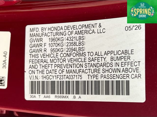 New 2026 Honda Accord LX image 31