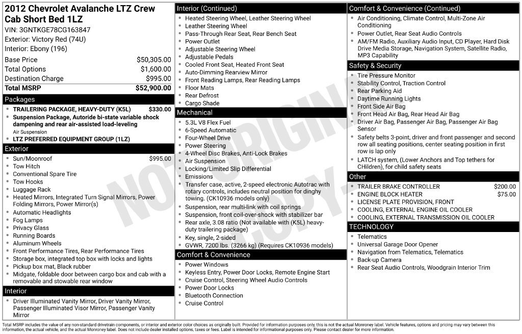 Used 2012 Chevrolet Avalanche LTZ AWD/4WD image 26