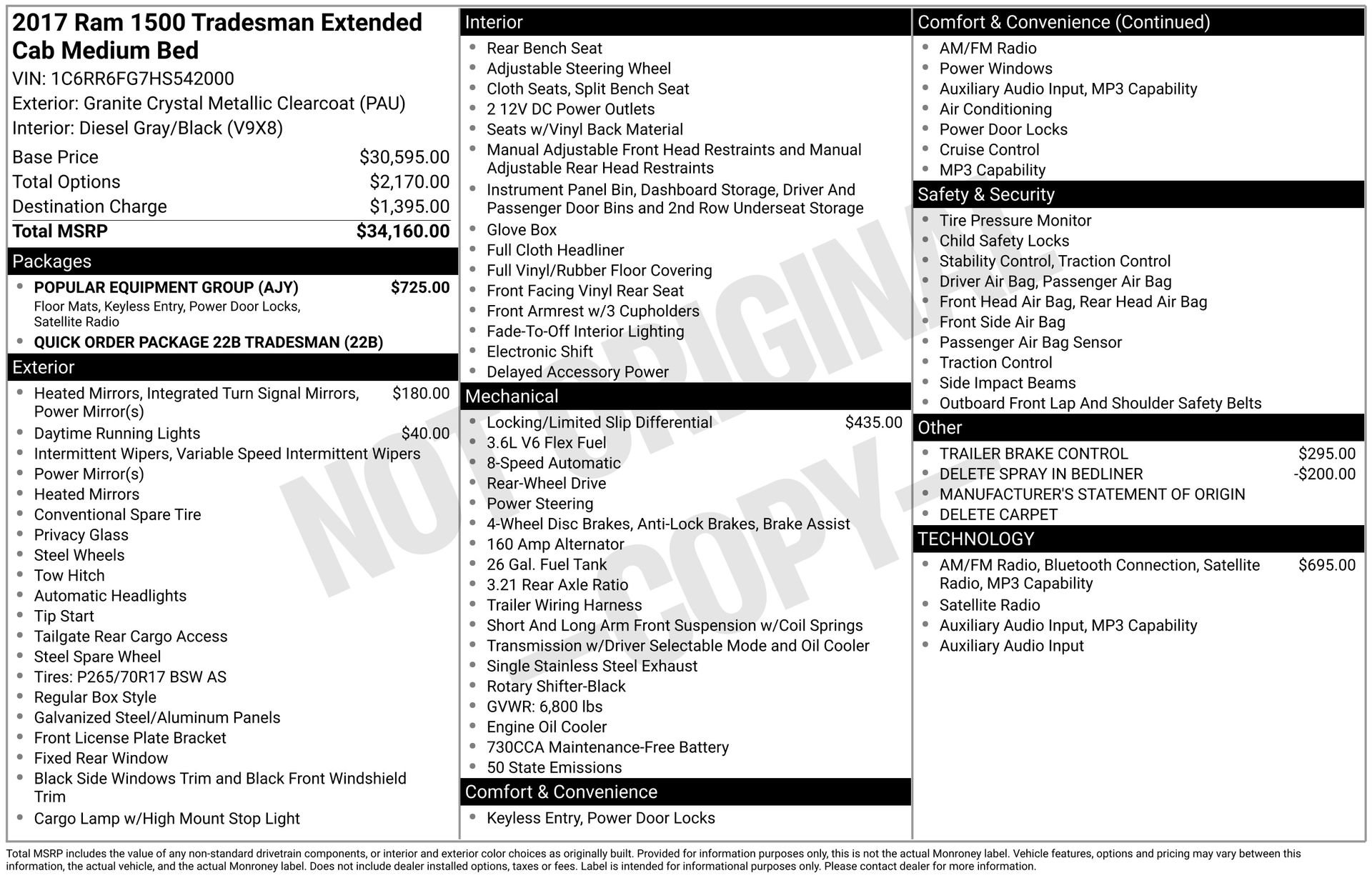 Used 2017 RAM 1500 Tradesman w/ Popular Equipment Group RWD image 16