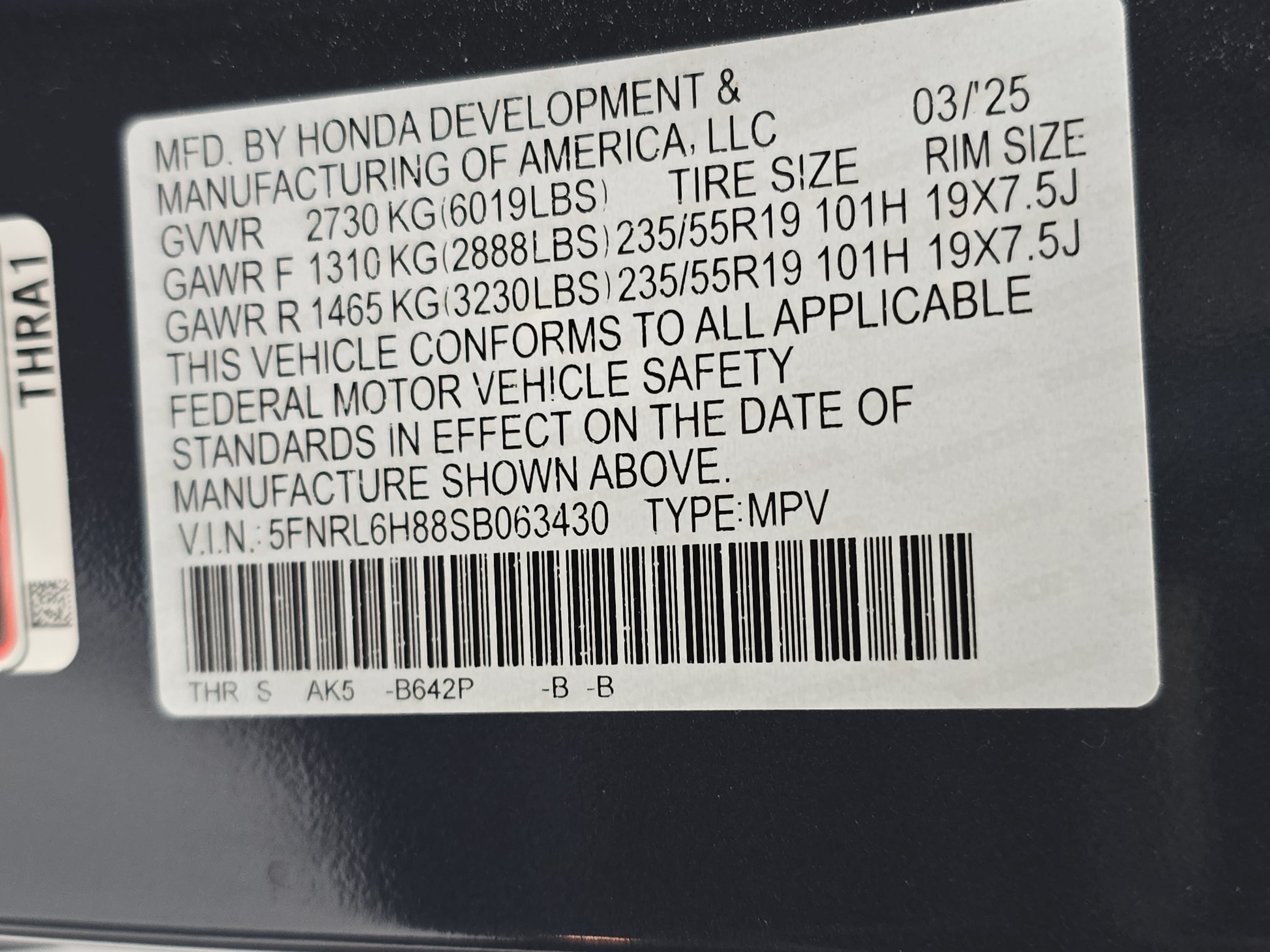 Certified 2025 Honda Odyssey Touring image 37