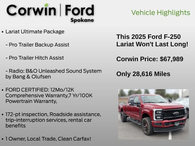 Used 2025 Ford F250 Lariat w/ Lariat Ultimate Package AWD/4WD image 19