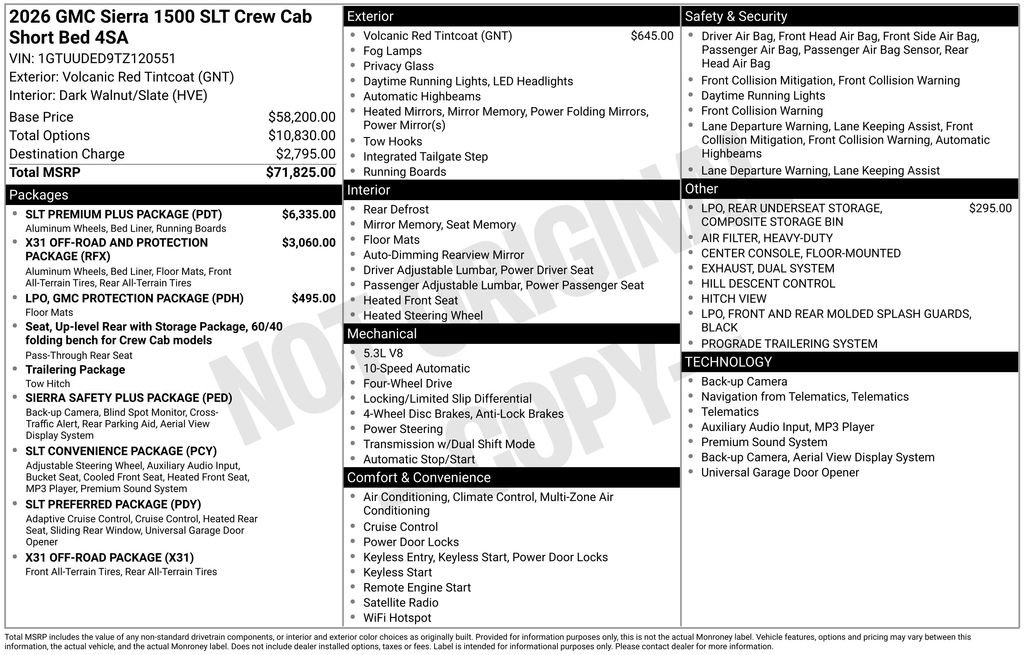 New 2026 GMC Sierra 1500 SLT w/ SLT Premium Plus Package AWD/4WD image 32