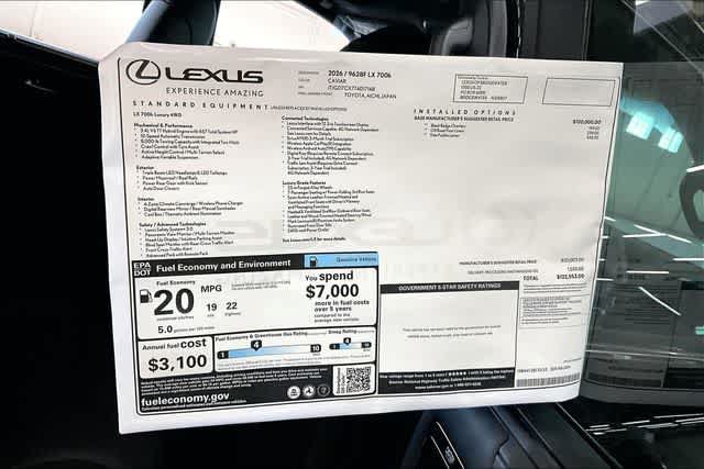 New 2026 Lexus LX 700h Luxury AWD/4WD image 14