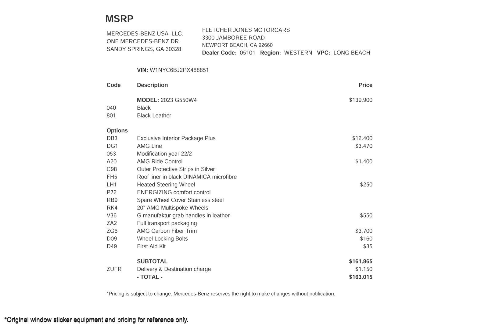 Certified 2023 Mercedes-Benz G 550 G 550 4MATIC SUV image 4