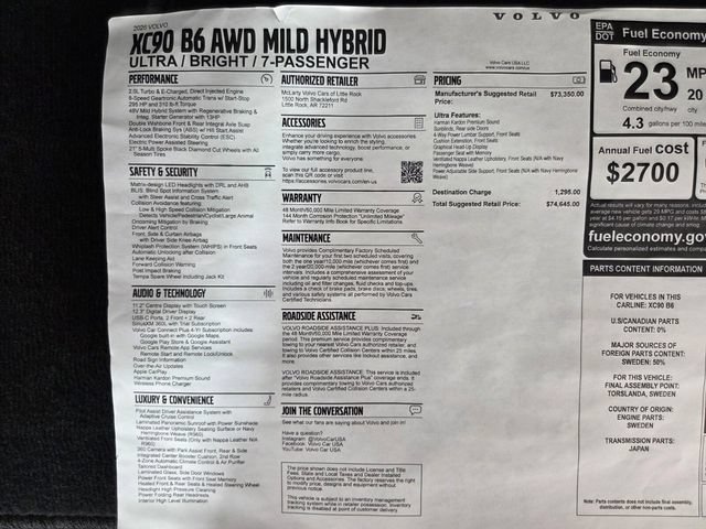 New 2026 Volvo XC90 B6 Ultra AWD/4WD image 30