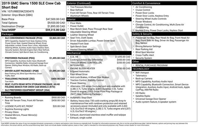 Used 2019 GMC Sierra 1500 SLE w/ SLE Convenience Package AWD/4WD image 18