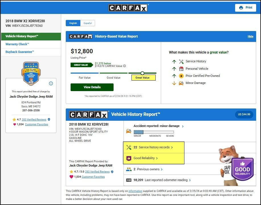 Used 2018 BMW X2 xDrive28i w/ Convenience Package image 11