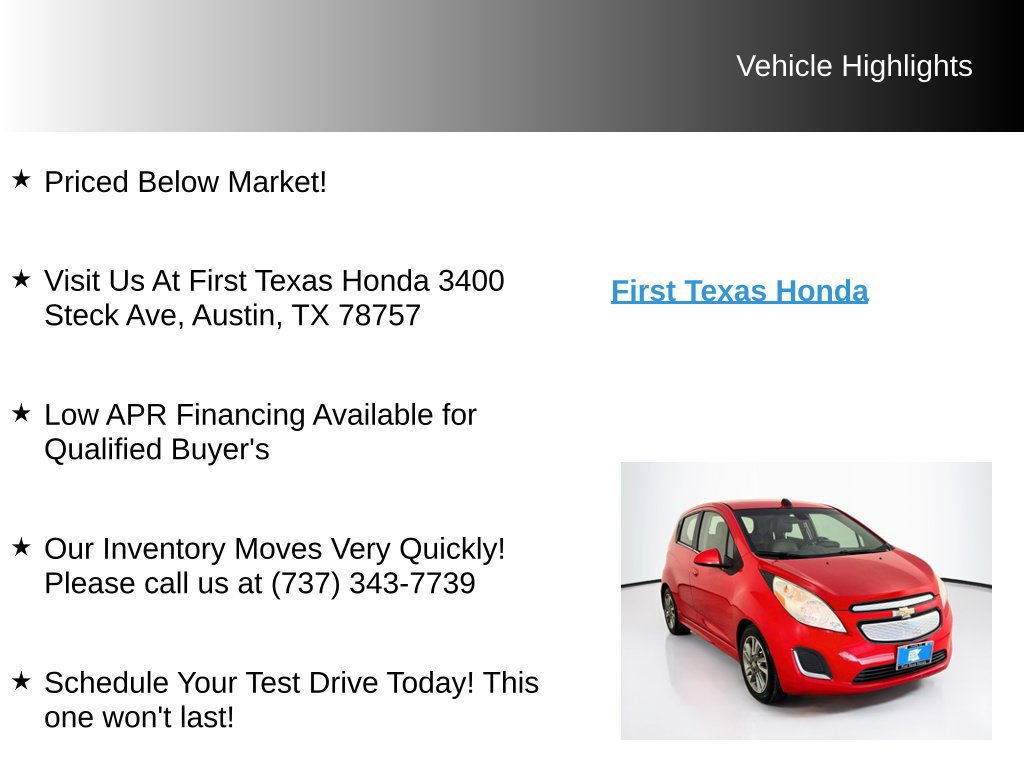 Used 2016 Chevrolet Spark LT FWD image 9