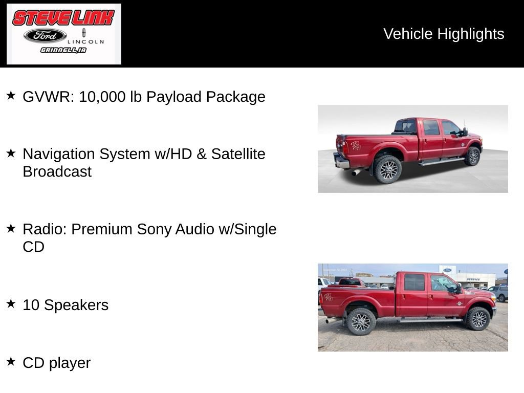 Used 2014 Ford F250 Lariat w/ Lariat Ultimate Package AWD/4WD image 14