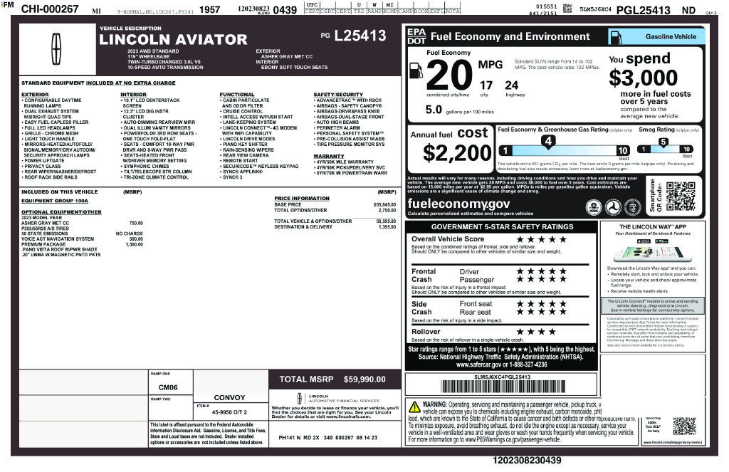Used 2023 Lincoln Aviator AWD w/ Premium Package image 30