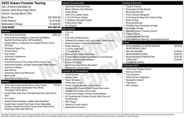 New 2025 Subaru Forester Touring image 1