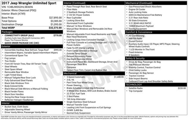 Used 2017 Jeep Wrangler Unlimited Sport w/ Connectivity Group image 27