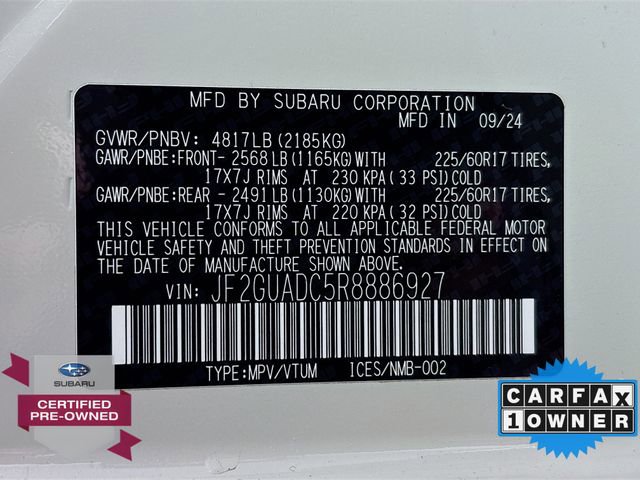 Certified 2024 Subaru Crosstrek 2.0i Premium w/ Crosstrek Mirror Package image 29