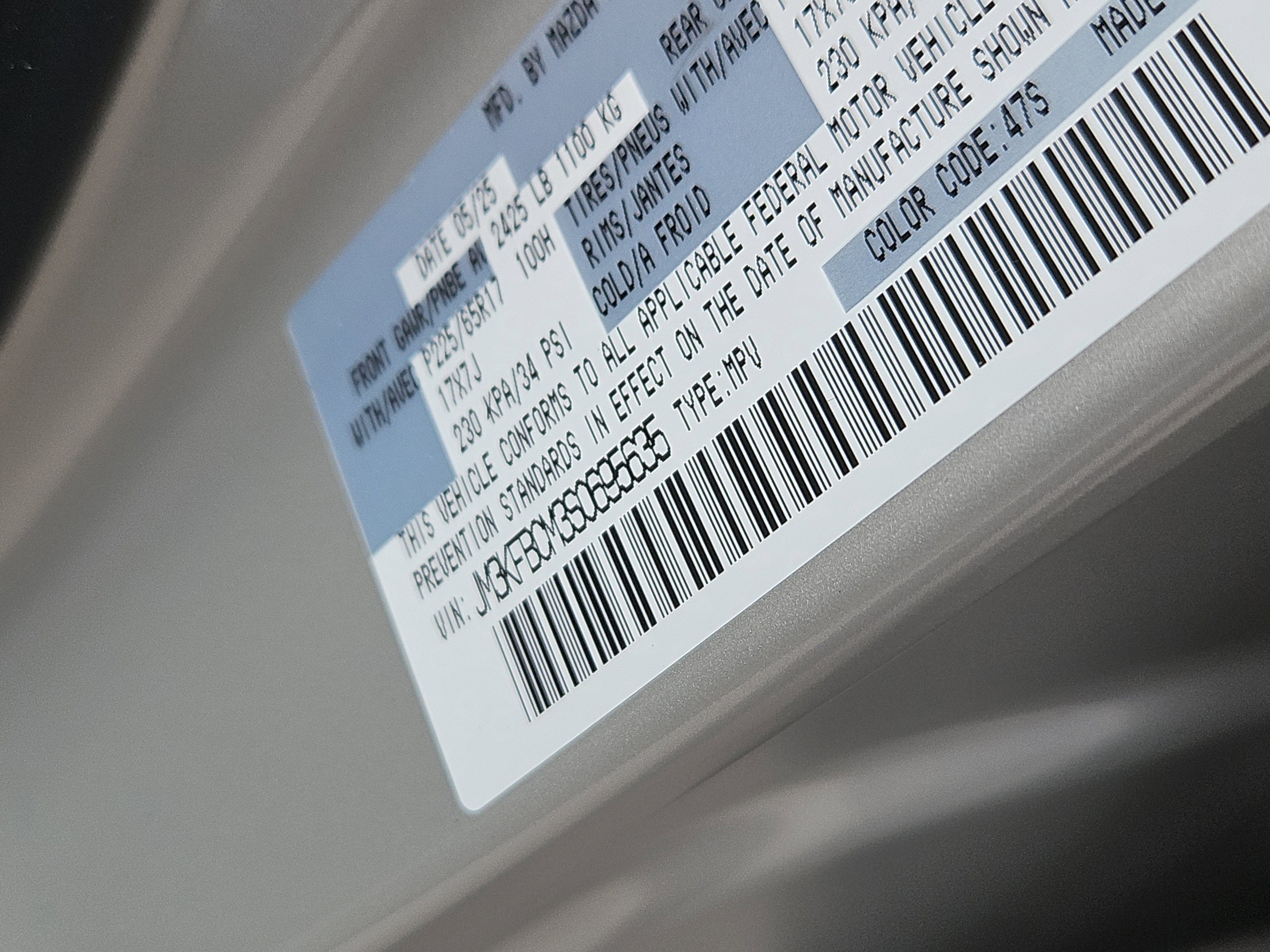 Certified 2025 MAZDA CX-5 AWD 2.5 S w/ Preferred Package image 7