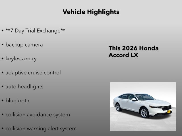 New 2026 Honda Accord LX image 5