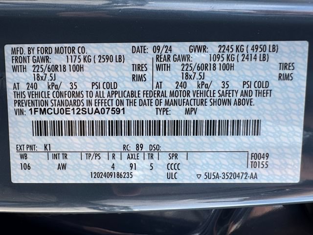 Used 2025 Ford Escape SE w/ PHEV Premium Package FWD image 26