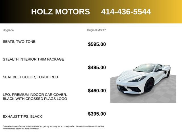 Certified 2023 Chevrolet Corvette Stingray Premium Cpe w/ Z51 Performance Package image 10