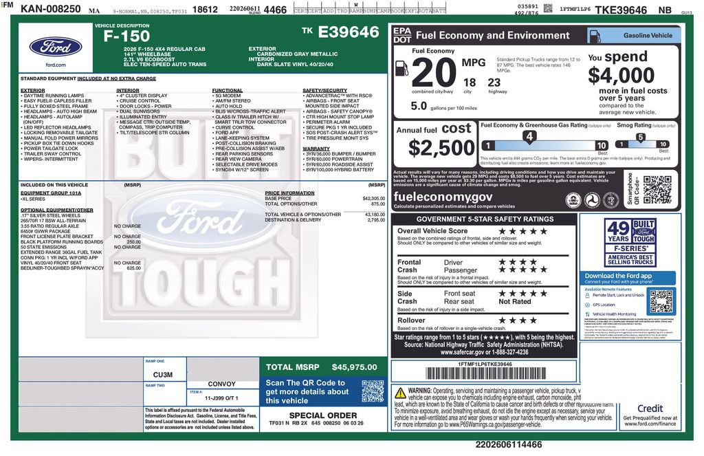 New 2026 Ford F150 XL AWD/4WD image 24