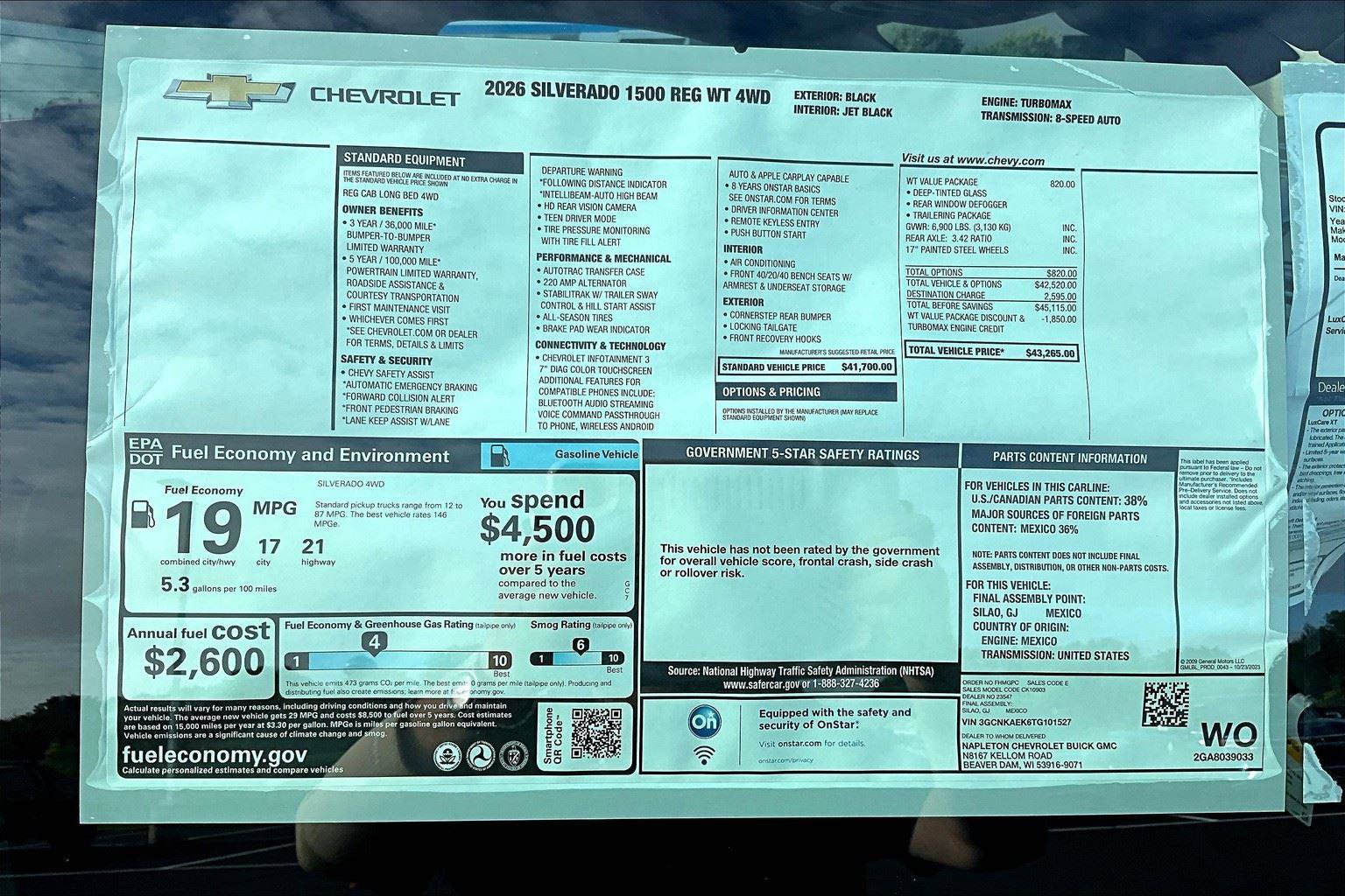 New 2026 Chevrolet Silverado 1500 W/T w/ WT Value Package image 11