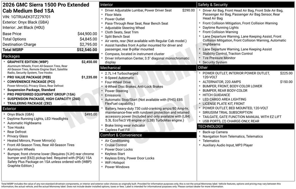 New 2026 GMC Sierra 1500 Pro w/ Graphite Edition image 5