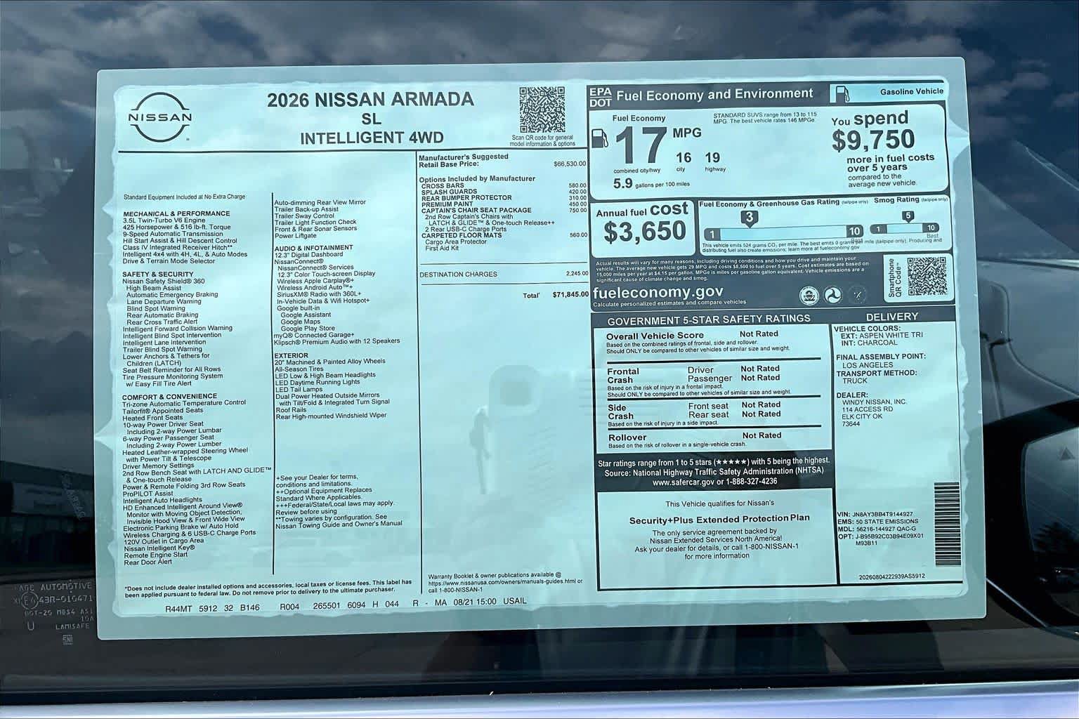 New 2026 Nissan Armada SL w/ Captain's Chari Seat Package AWD/4WD image 18