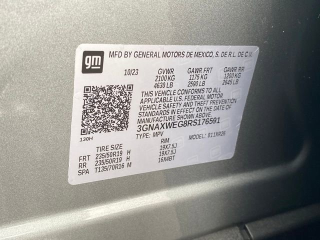 Certified 2024 Chevrolet Equinox RS w/ LPO, Floor Liner Package AWD/4WD image 23