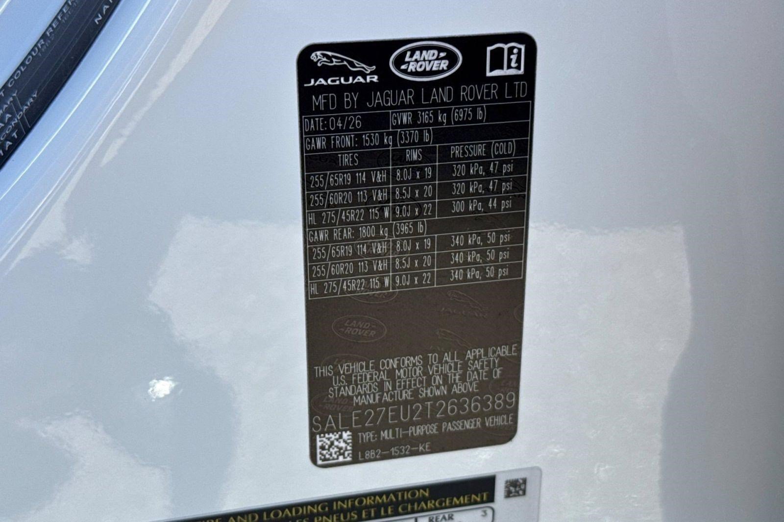 New 2026 Land Rover Defender 110 X-Dynamic SE AWD/4WD image 22