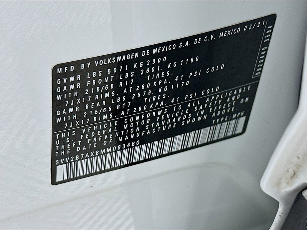 Certified 2021 Volkswagen Tiguan SE w/ Panoramic Sunroof Package image 27