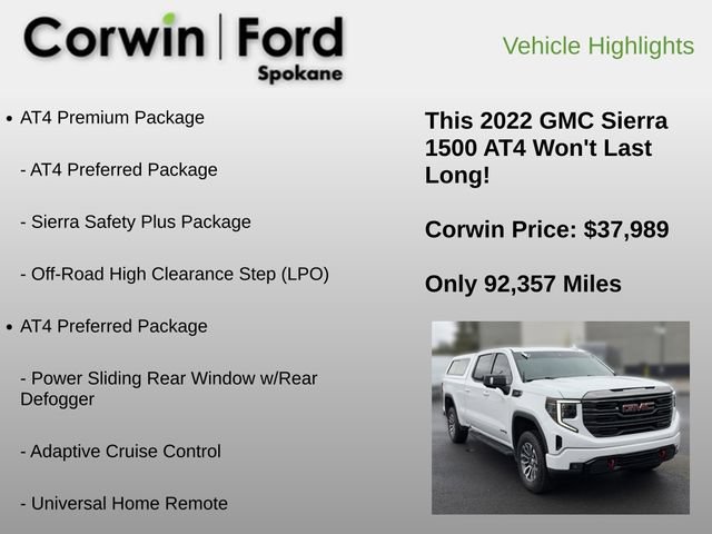 Used 2022 GMC Sierra 1500 AT4 w/ AT4 Premium Package AWD/4WD image 6