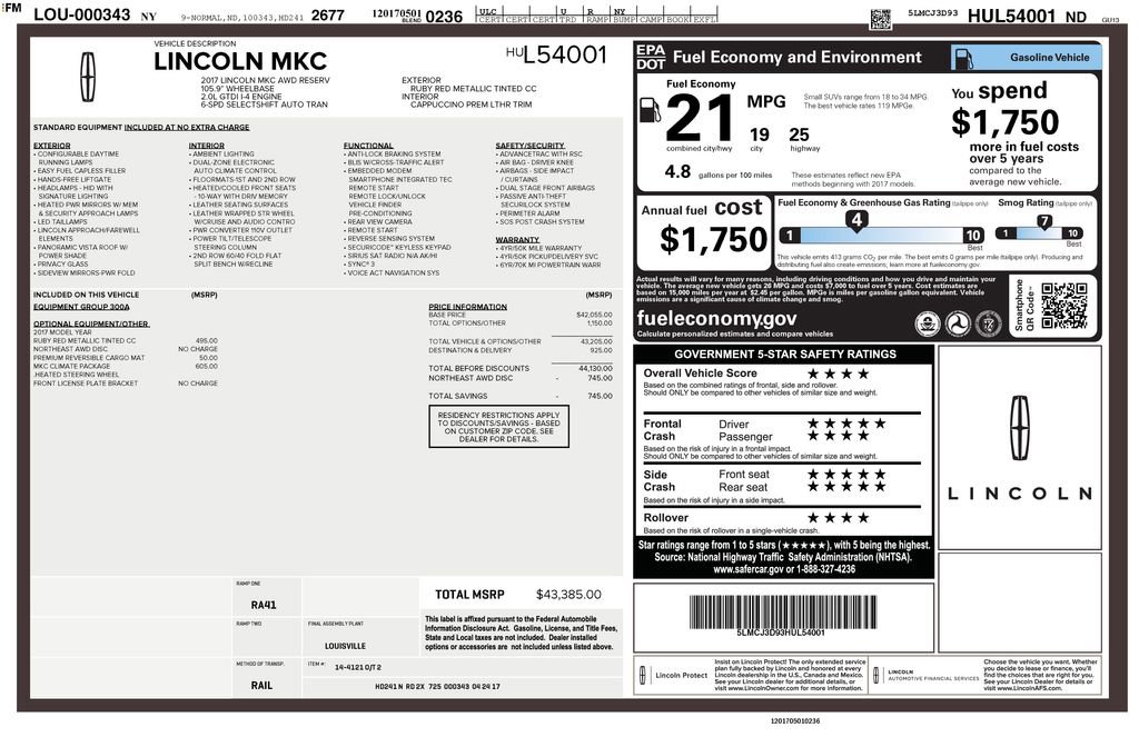 Used 2017 Lincoln MKC Reserve w/ Lincoln MKC Climate Package image 6