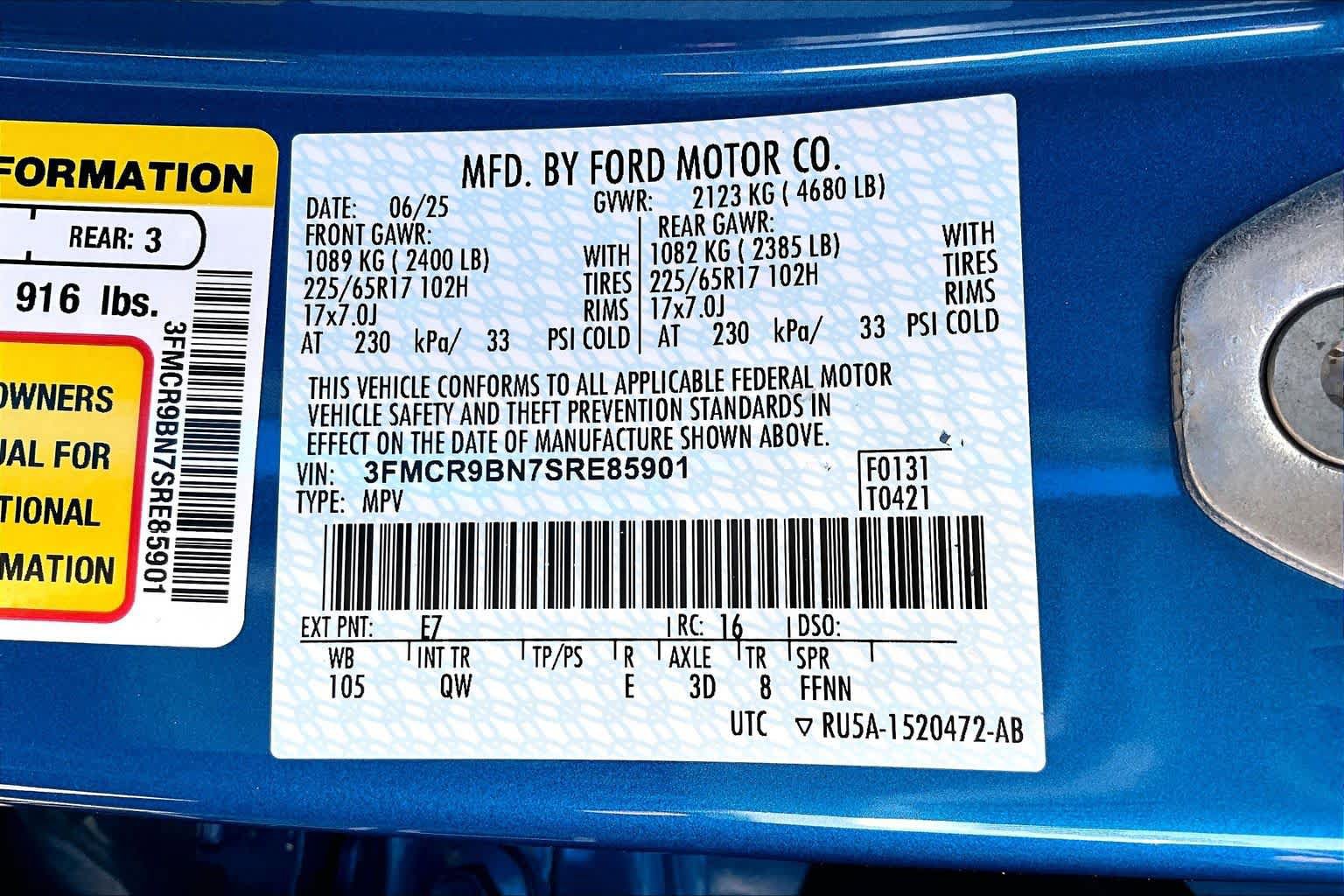 Used 2025 Ford Bronco Sport Big Bend w/ Convenience Package image 34