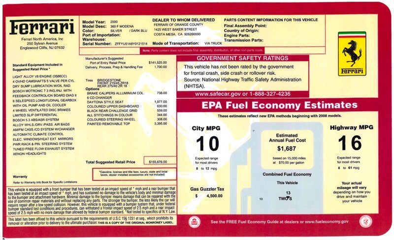 Used 2000 Ferrari 360 Modena RWD image 2