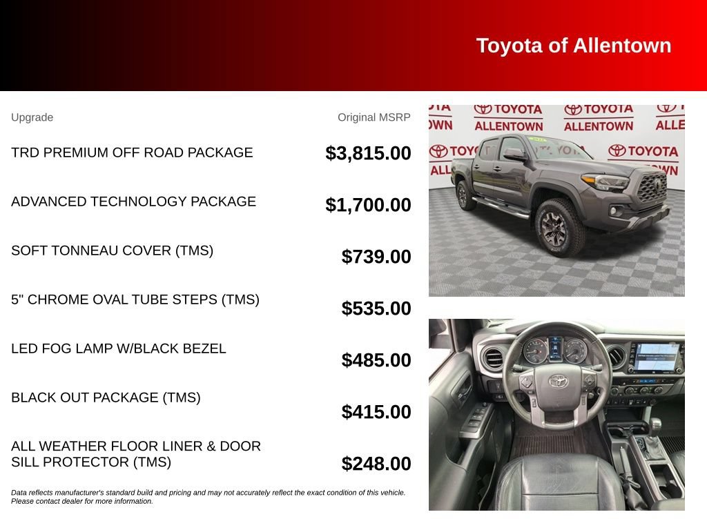 Used 2022 Toyota Tacoma TRD Off-Road w/ TRD Premium Off Road Package AWD/4WD image 5