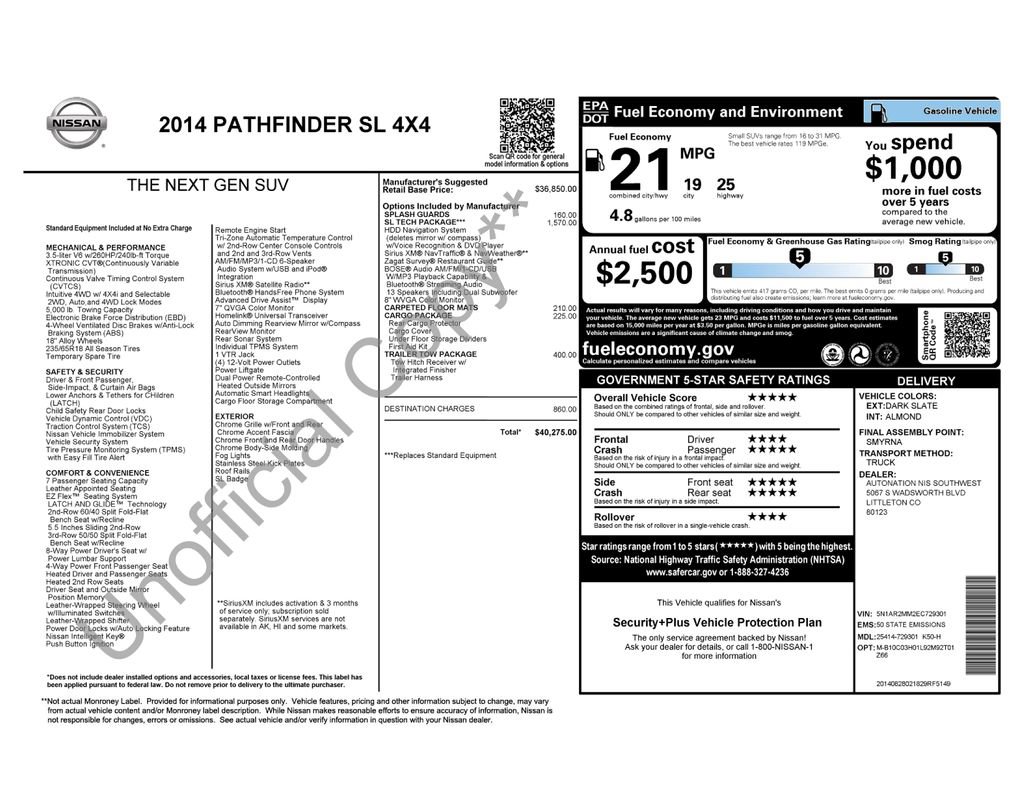 Used 2014 Nissan Pathfinder SL w/ SL Tech Package image 6
