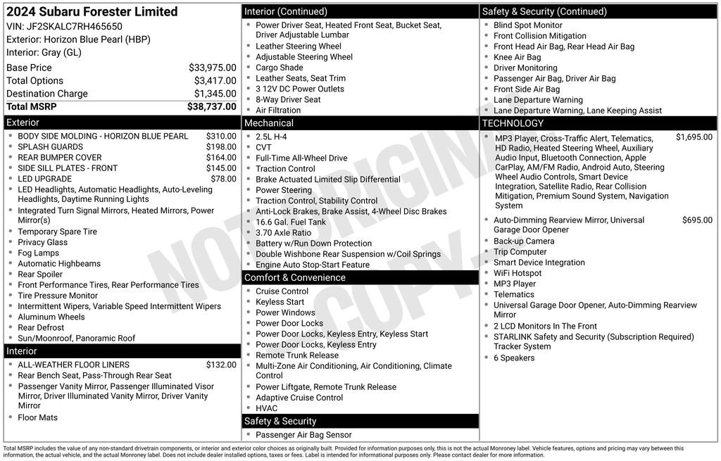 Certified 2024 Subaru Forester Limited AWD/4WD image 34