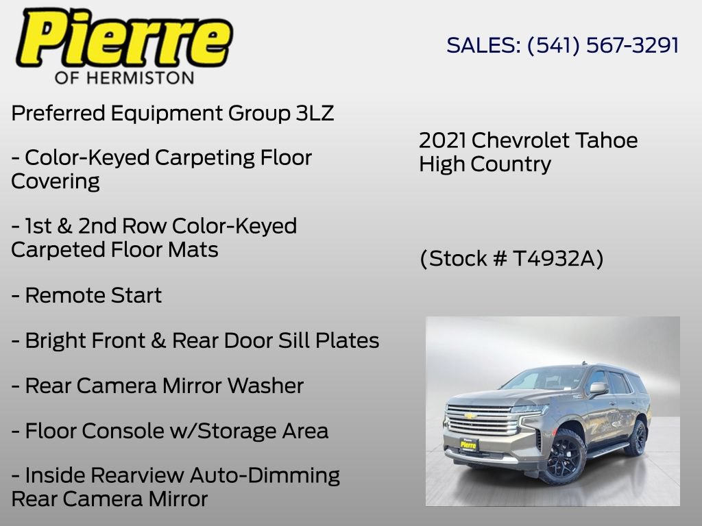 Used 2021 Chevrolet Tahoe High Country AWD/4WD image 12