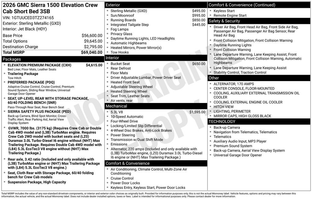 New 2026 GMC Sierra 1500 Elevation w/ Elevation Premium Package image 43