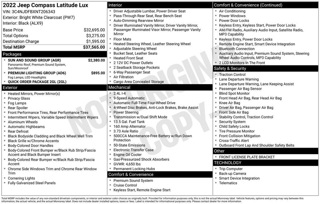 Used 2022 Jeep Compass Latitude w/ Sun and Sound Group image 5