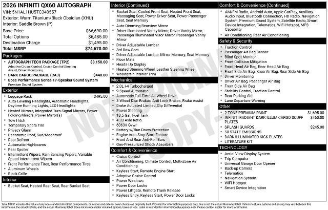 Certified 2026 INFINITI QX60 Autograph w/ Autograph Tech Package AWD/4WD image 29