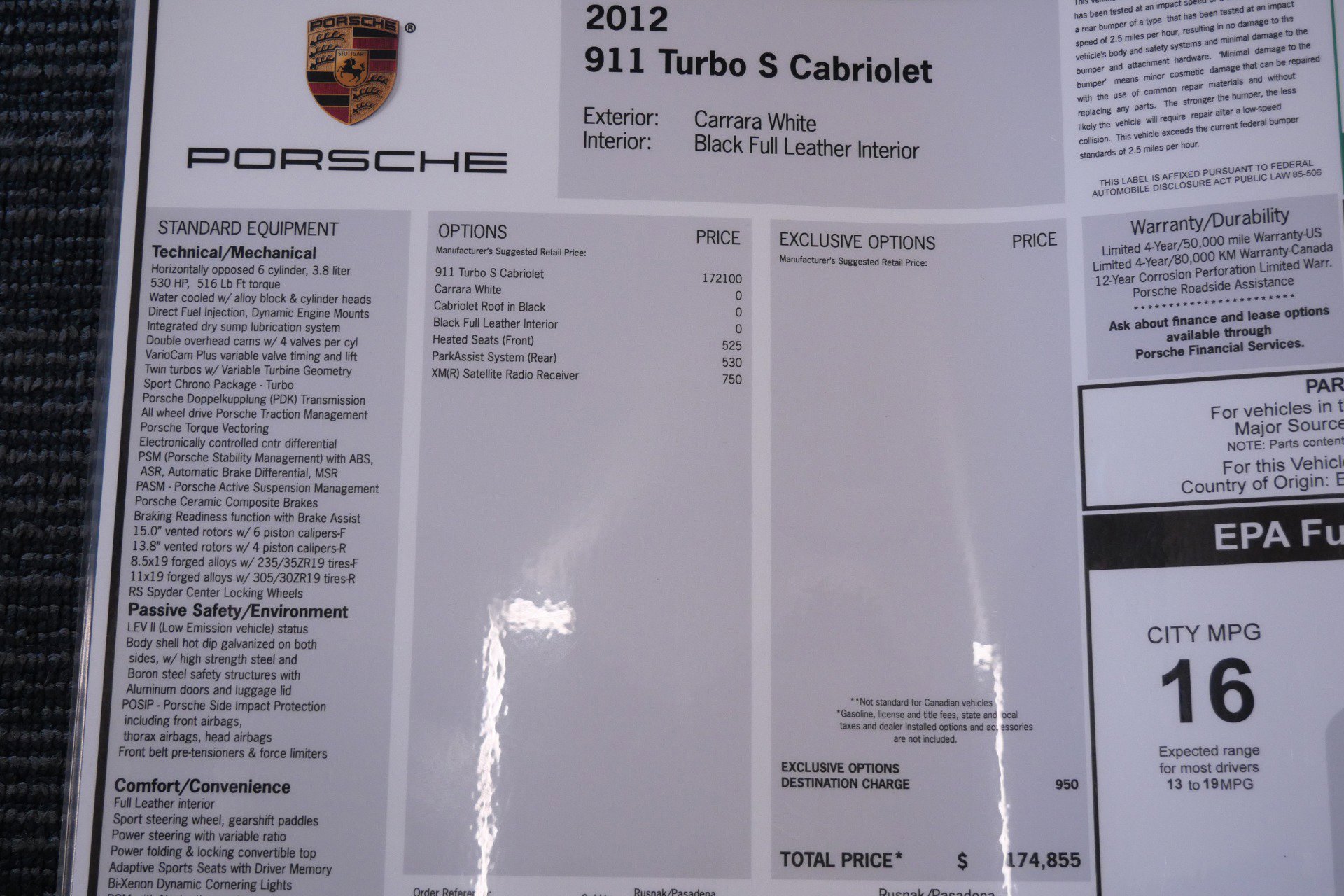 Used 2012 Porsche 911 Turbo S AWD/4WD image 25