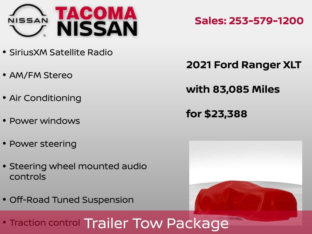 Used 2021 Ford Ranger XLT w/ Equipment Group 301A Mid image 3