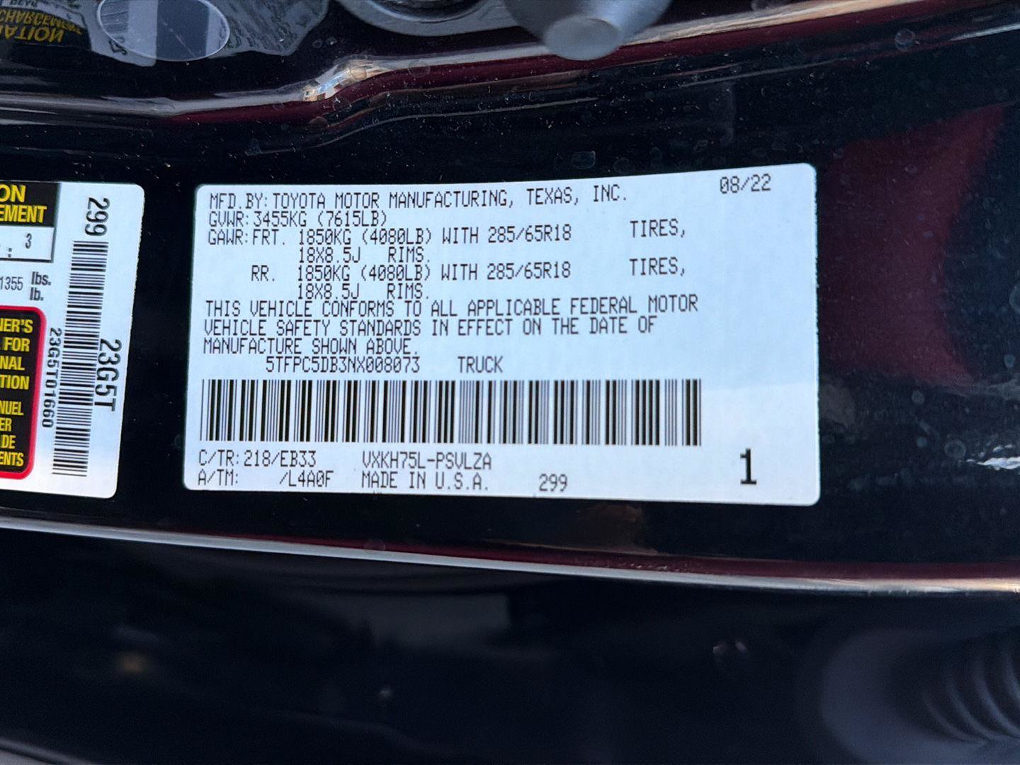 Used 2022 Toyota Tundra TRD Pro AWD/4WD image 43