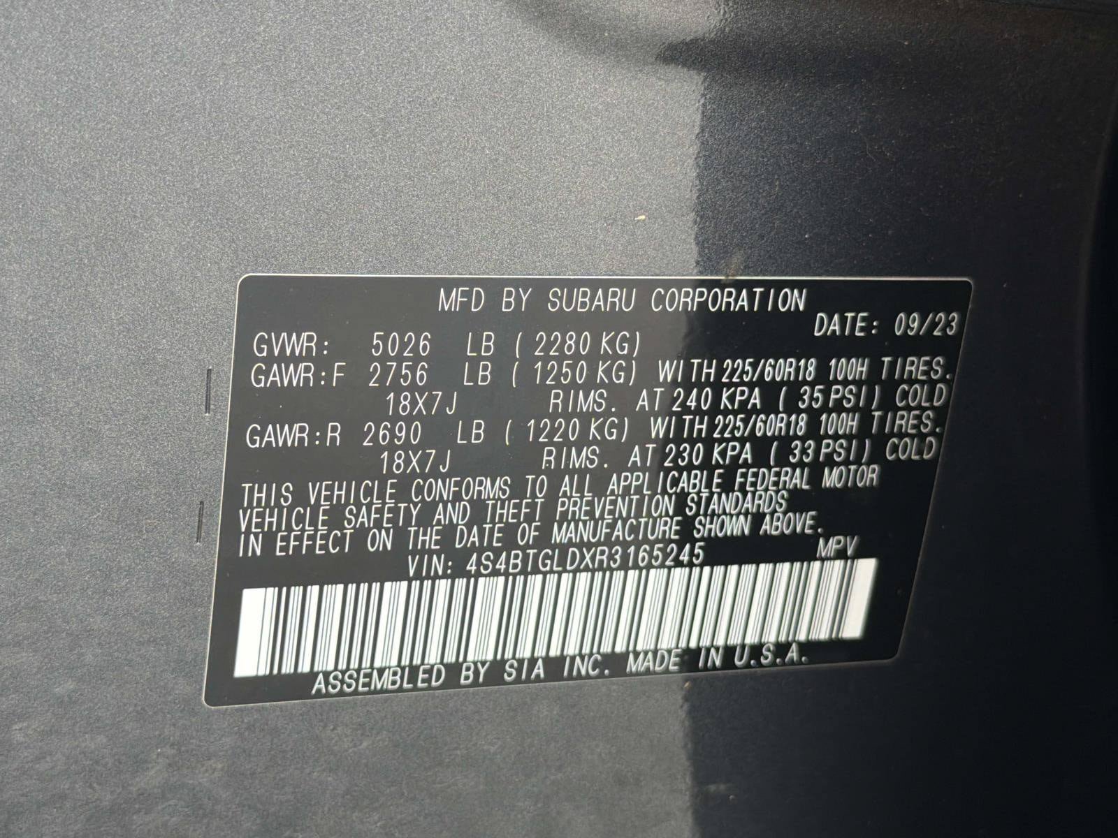 Certified 2024 Subaru Outback Onyx Edition XT AWD/4WD image 36