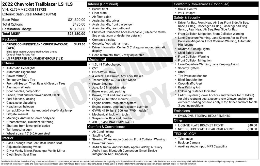 Used 2022 Chevrolet TrailBlazer LS image 6