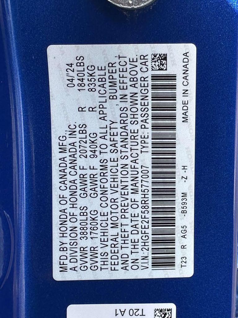 Certified 2024 Honda Civic Sport image 29