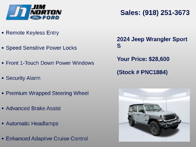 Used 2024 Jeep Wrangler Unlimited Sport AWD/4WD image 33