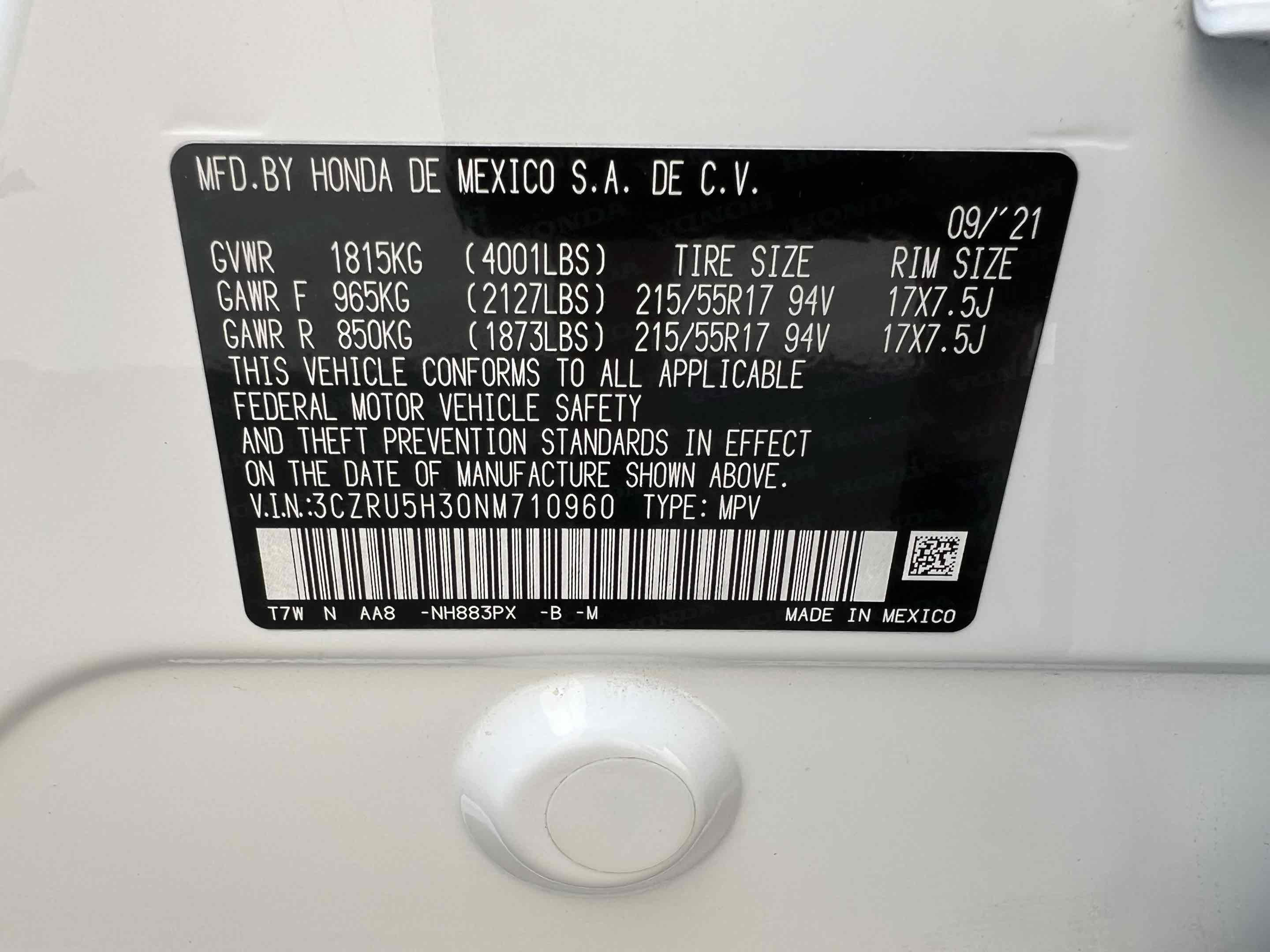 Used 2022 Honda HR-V LX image 78