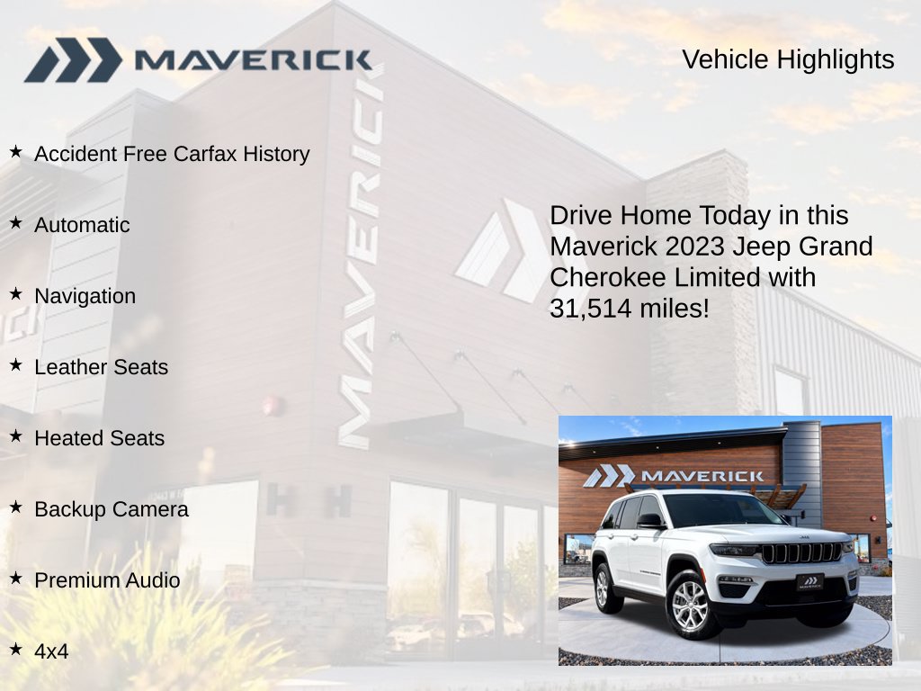 Used 2023 Jeep Grand Cherokee Limited w/ Trailer Tow Prep Group (B) AWD/4WD image 5